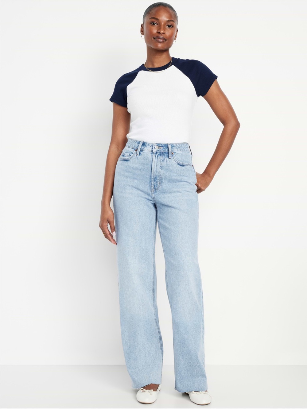 NWT High-Rise Wide Leg Light Blue Women's Jeans